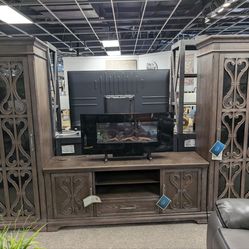 Artesian 3 Piece Entertainment Center - Reclaimed Grey Oak