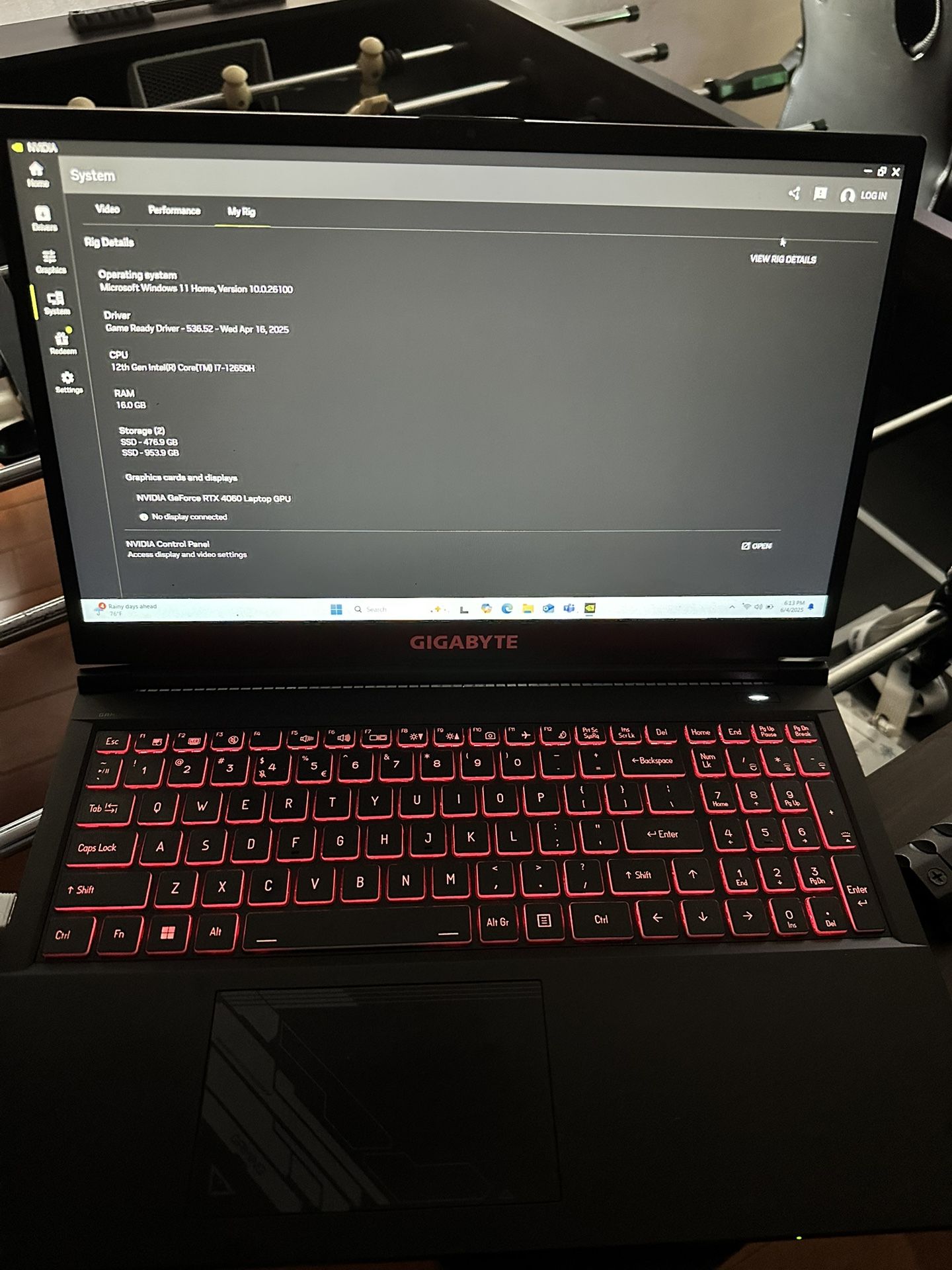 RTX 4060 Gaming Laptop With I7 16g DDR5 Ram And 1.5td Of Storage With Brand New Battery