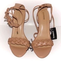 Gladiator Tribal Strappy Lace Up Open Toe Bootie 4" Heels Sandals Size 9