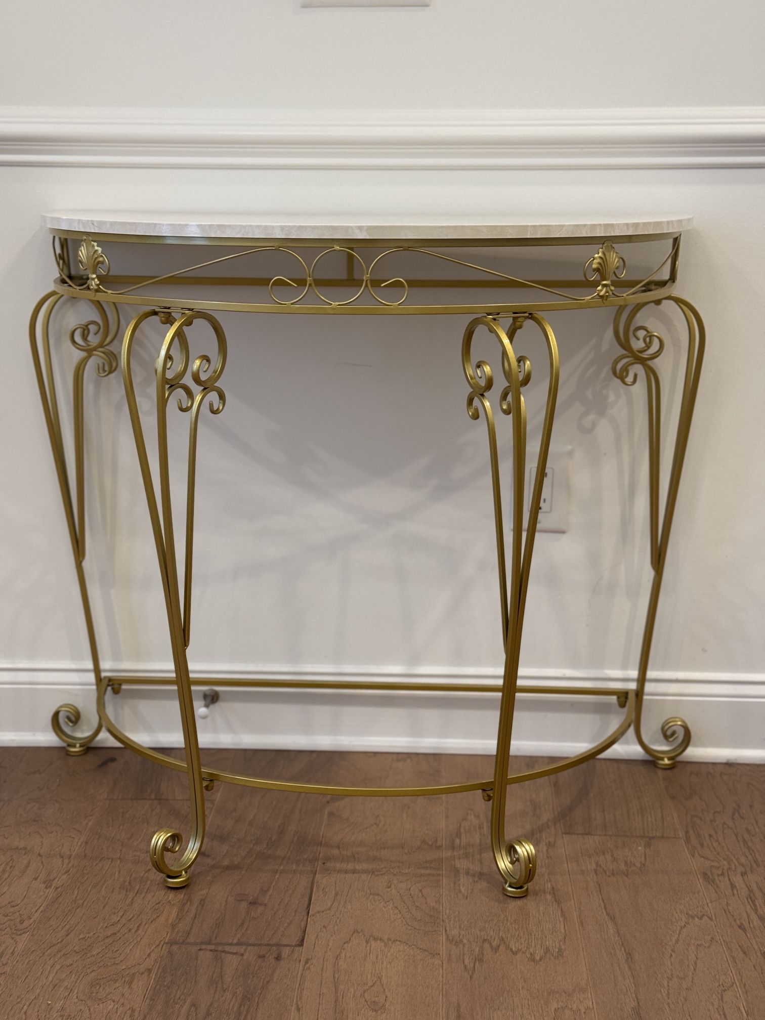 Console Table Classical Gold Frame Entryway Table