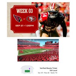 Arizona Cardinals vs San Francisco 49ers - Lower Bowl
