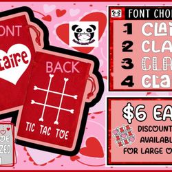 Personalized Tic Tac Toe VALENTINE’S DAY Pouches