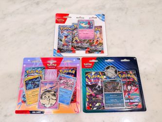 New Stellar Crown Destined Rivals Journey Together Chaos Rising Pitch Black 3 Pack Expansion Booster Blister Pack Foil Promo Card Coin Sealed Authenti