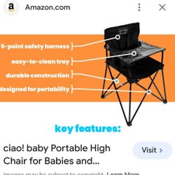 Ciao!!!! Baby Portable High Chair. 