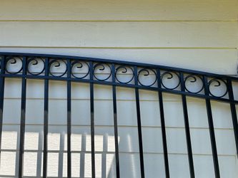 Black rod iron gate panel