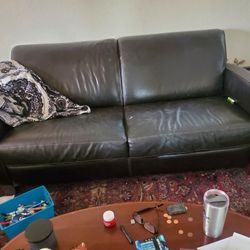 Couch Chair And Love Seat BROWN LEATHER