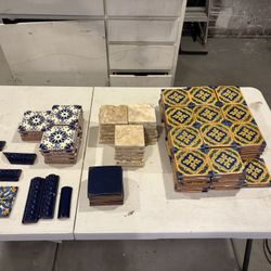 Talevera & Travertine Tile
