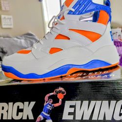 Patrick Ewing Squad 33 Hi “Image OG” – White/Royal/Orange
Size 12 – Brand New with Tags + Original Box