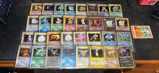VARIOUS VINTAGE HOLOGRAPHIC POKÉMON CARDS, ENGLISH AND JAPANESE