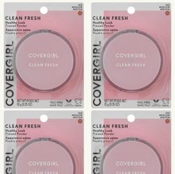 4 Pieces Of COVERGIRL Clean Fresh Pressed Powder, Medium, 0.35 oz
