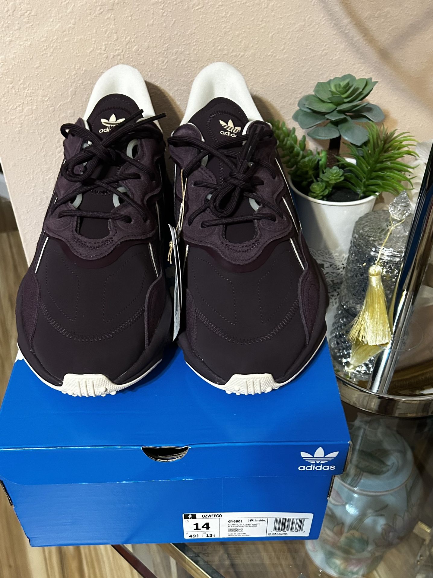 New Adidas Ozweego Plum/Maroon Sneakers Size 14