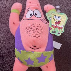  Nanco Rare Vintage Spongebob Squarepants "Wrestling Patrick" Plushie