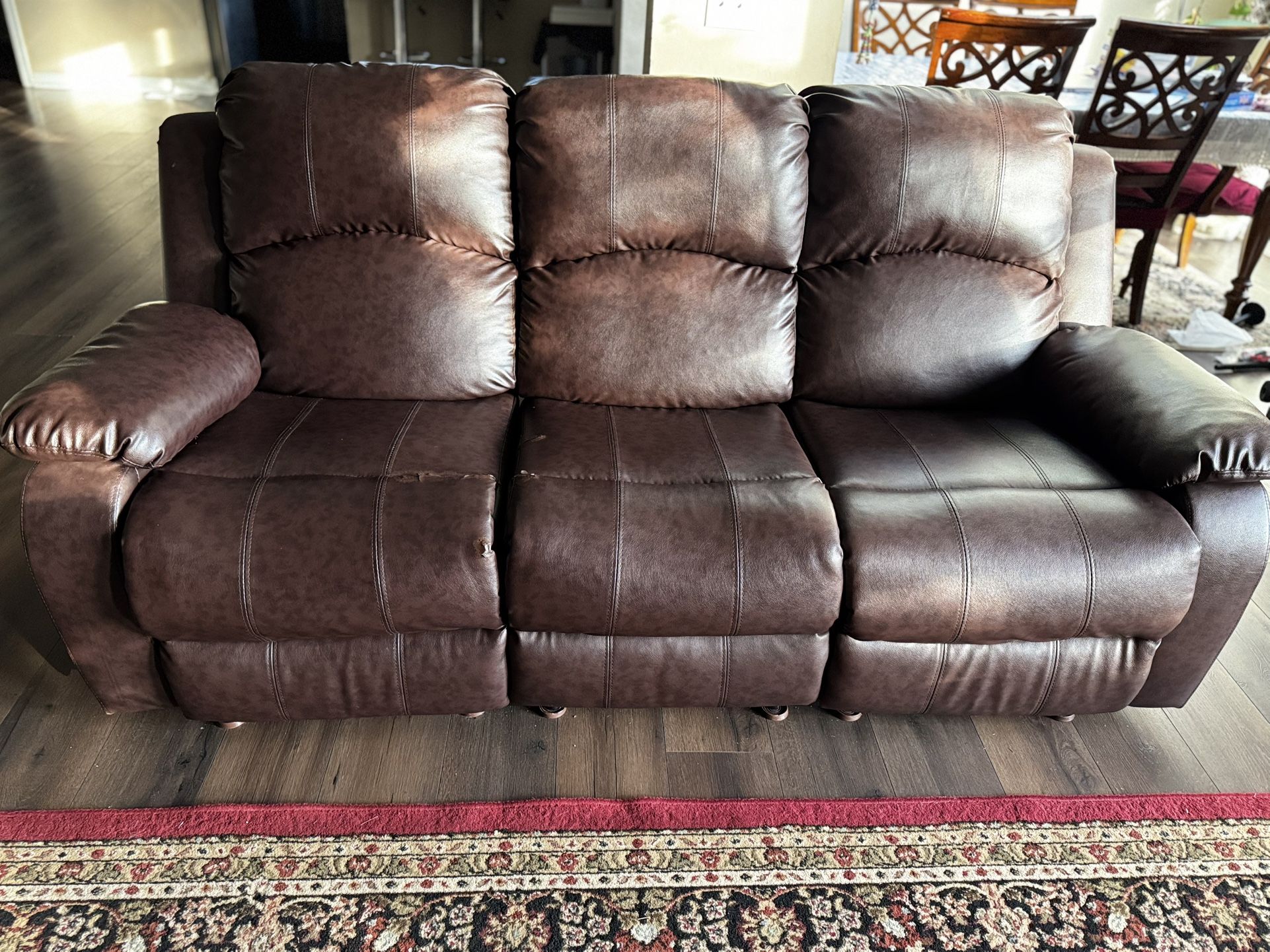 Living Room Recliner Sofa Set (3 Piece)