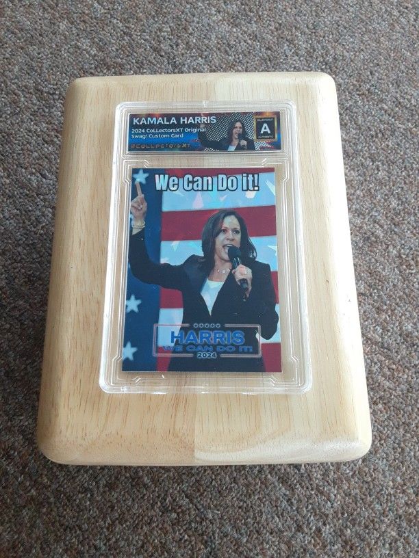 Kamala Harris Slab Cracked Ice REFRACTOR Original Art Novelty Card