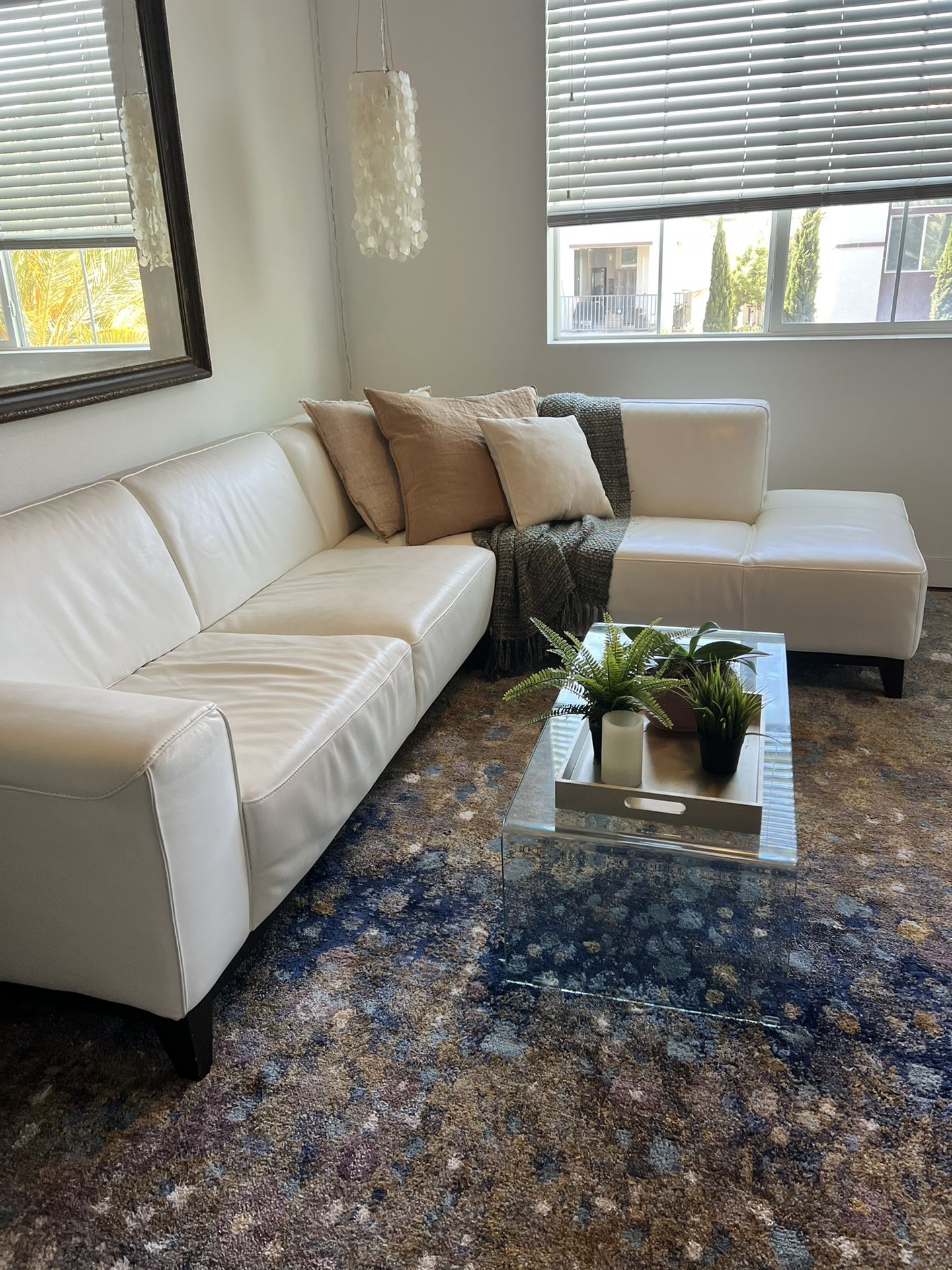 Macys White Leather Sectional Sofa