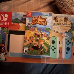 Nintendo Switch Animal Crossing special Edition Console With Animal Crossing New Horizons Game