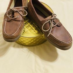 SPERRY TOP SIDER Men’s Authentic Original Leather Boat Shoes Brown Color Size 10.5M