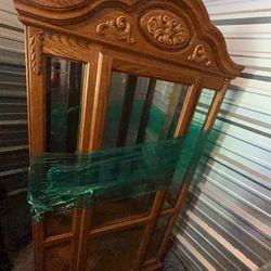 Ornate Wooden Display Cabinet