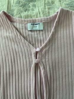 Old Navy Girls Pink Ribbed Top Size L (10-12)