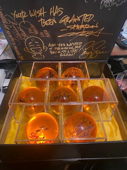DBZ 7star Balls autographed