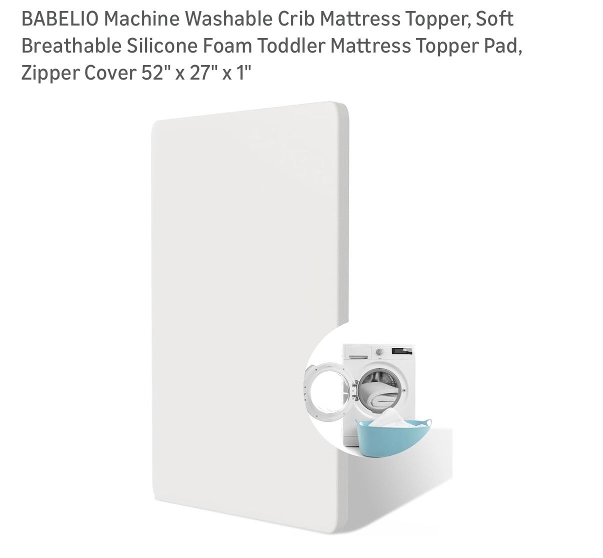 Crib Mattress Topper - New
