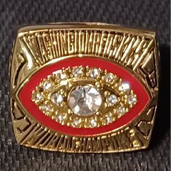 Washington Redskins SB Ring 1982 MVP John Riggins New Detailed Commanders 
