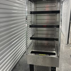 Omcan 25825 27" Stainless Steel Vertical Air Curtain Merchandiser - 8.9 Cu. Ft.