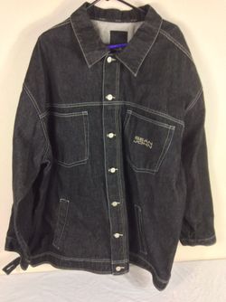 Sean John Jean Jacket Men's 4XB Black cotton Denim