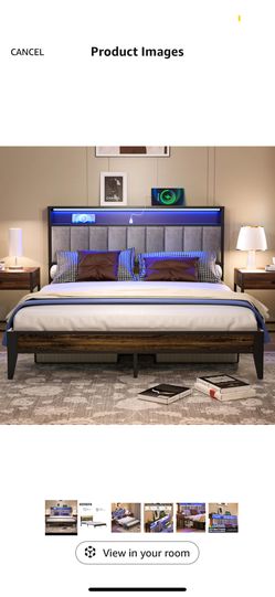 Queen Bed Frame With Charging Port