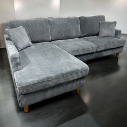 COUCH SECTIONAL SOFA | Corduroy | $50 DOWN | 🚛 DELIVERY AVAILABLE 