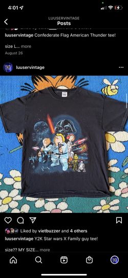 y2k Star wars X family guy tee