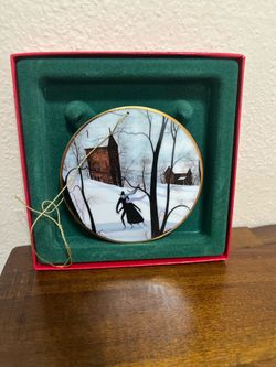 P. Buckley Moss Country Skaters Ornament