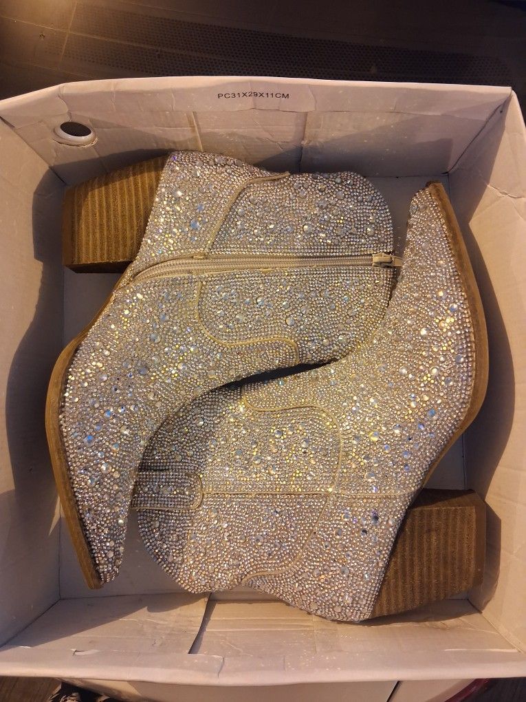 Womens Rhinestone Cowboy Boots