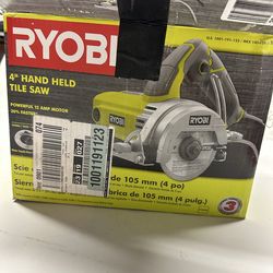 Ryobi 4 in” handheld wet tile saw, model TC401