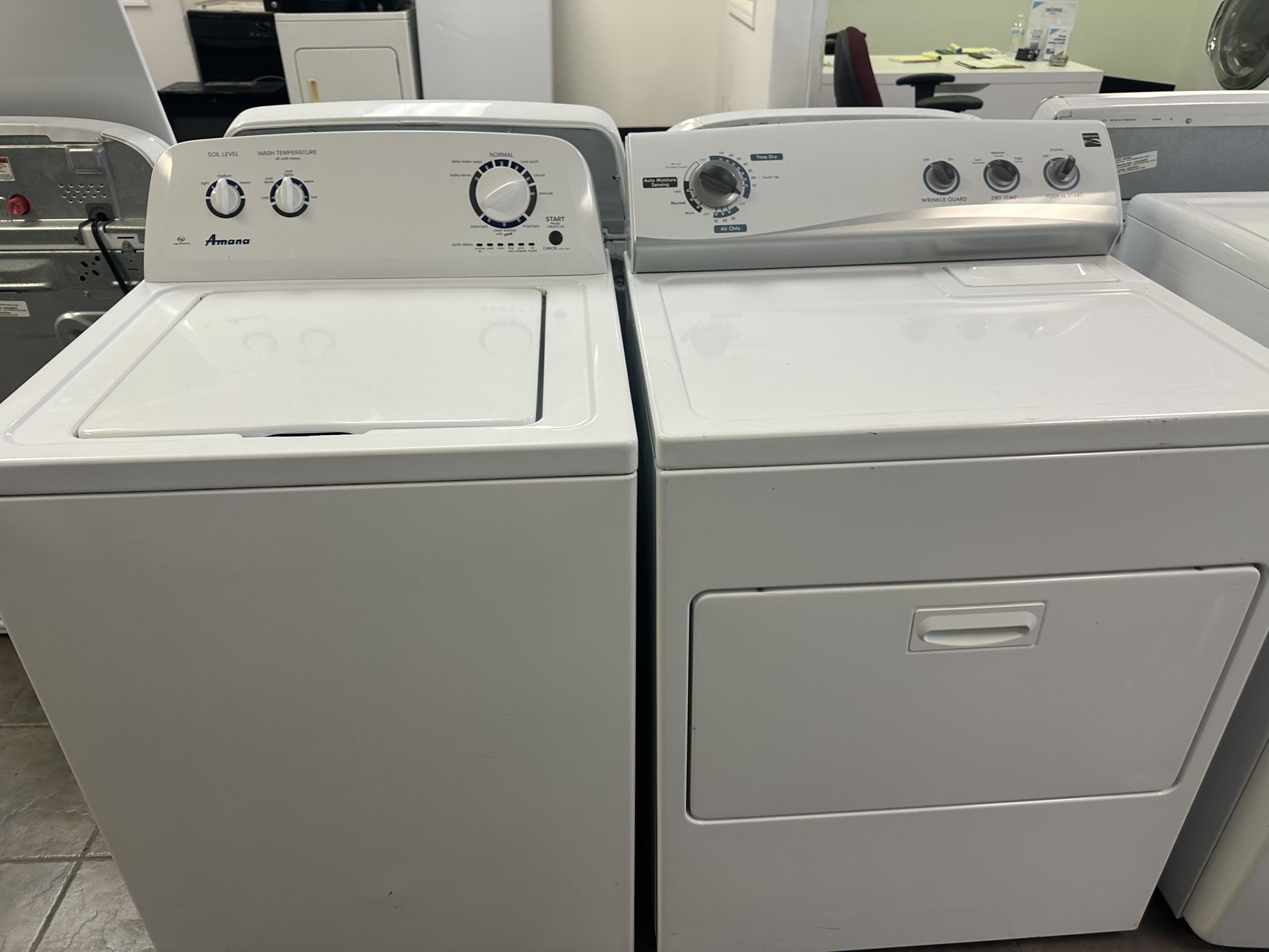 Amana Washer And Kenmore Electric Dryer Set