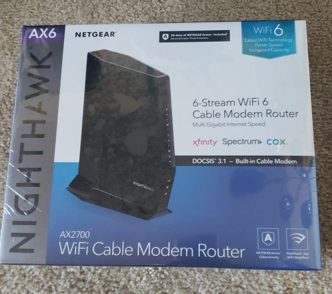NETGEAR Nighthawk AX2700 Cable Modem Router Combo