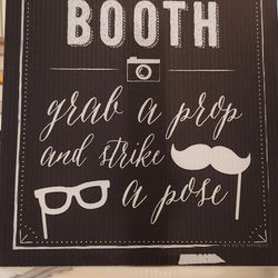 Photo Booth Sign, Props, & Prop Holder