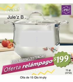 Princess House. Olla De 15 Qts Tri-ply Nueva En Su Caja