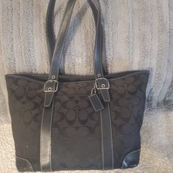 Coach Signature Tote Black
