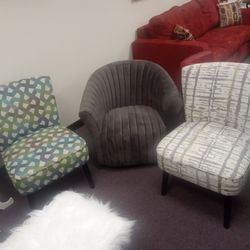 4 Single Accent Chairs Available 
