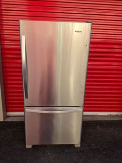 WHIRLPOOL STAINLESS STEEL FRIDGE