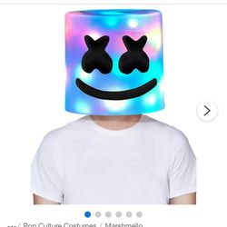 Light-Up LED Marshmello Full Mask