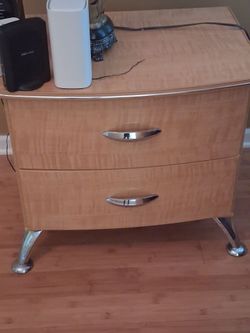 Mid-Century Modern 2-Drawer Nightstand