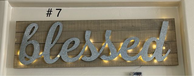 Lighted blessed sign