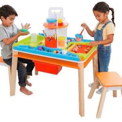  KidKraft Ultimate Creation Station Kids Activity Table for Arts & Crafts, Slime and DIY Projects