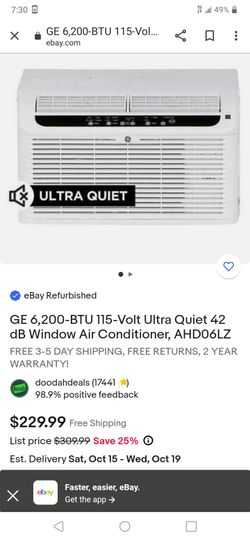 8,000 BTU Ultra Quite Window Air Conditioner