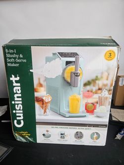 Cuisinart Slushie Machine 6-in-1 Soft Serve Ice Cream Maker Frozen Drink Machine