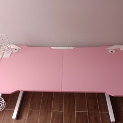 Pink And White Gaming Desk 