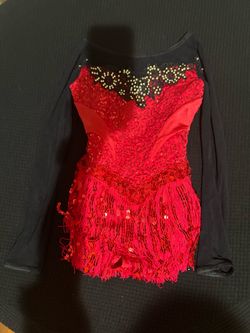 Red and black costume