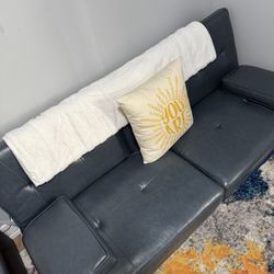 Blue Convertible Futon